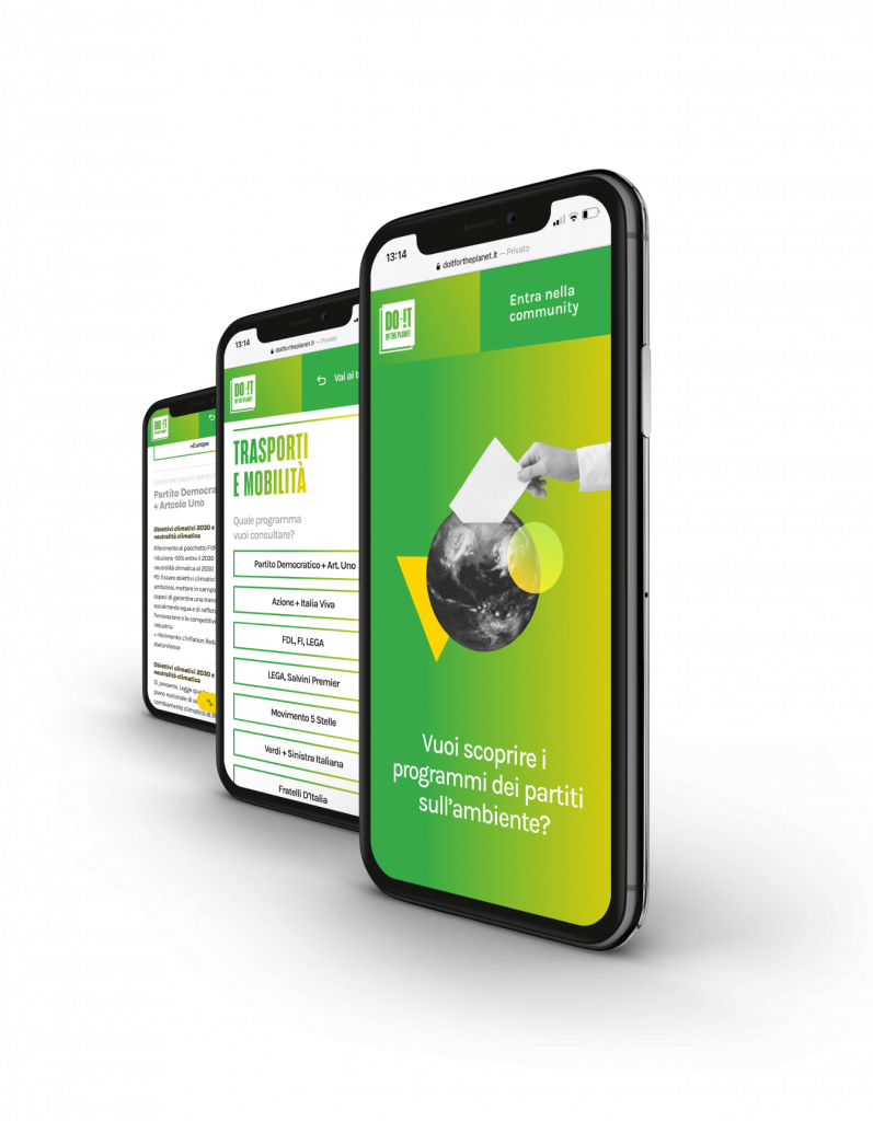 Do it for the planet mockup guida ai programmi elettorali